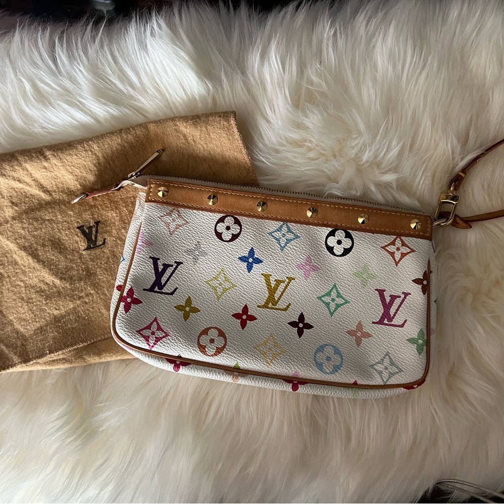 Authentic Louis Vuitton Multicolor Monogram Clutch